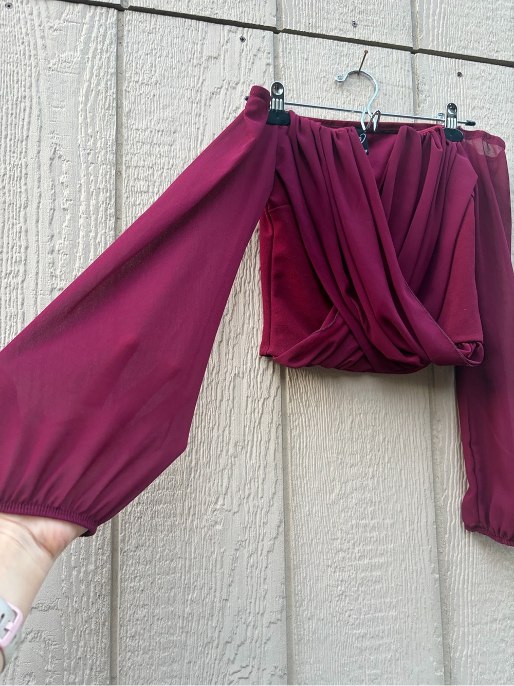 Off-Shoulder Draped Front Top - Picture 2 of 6